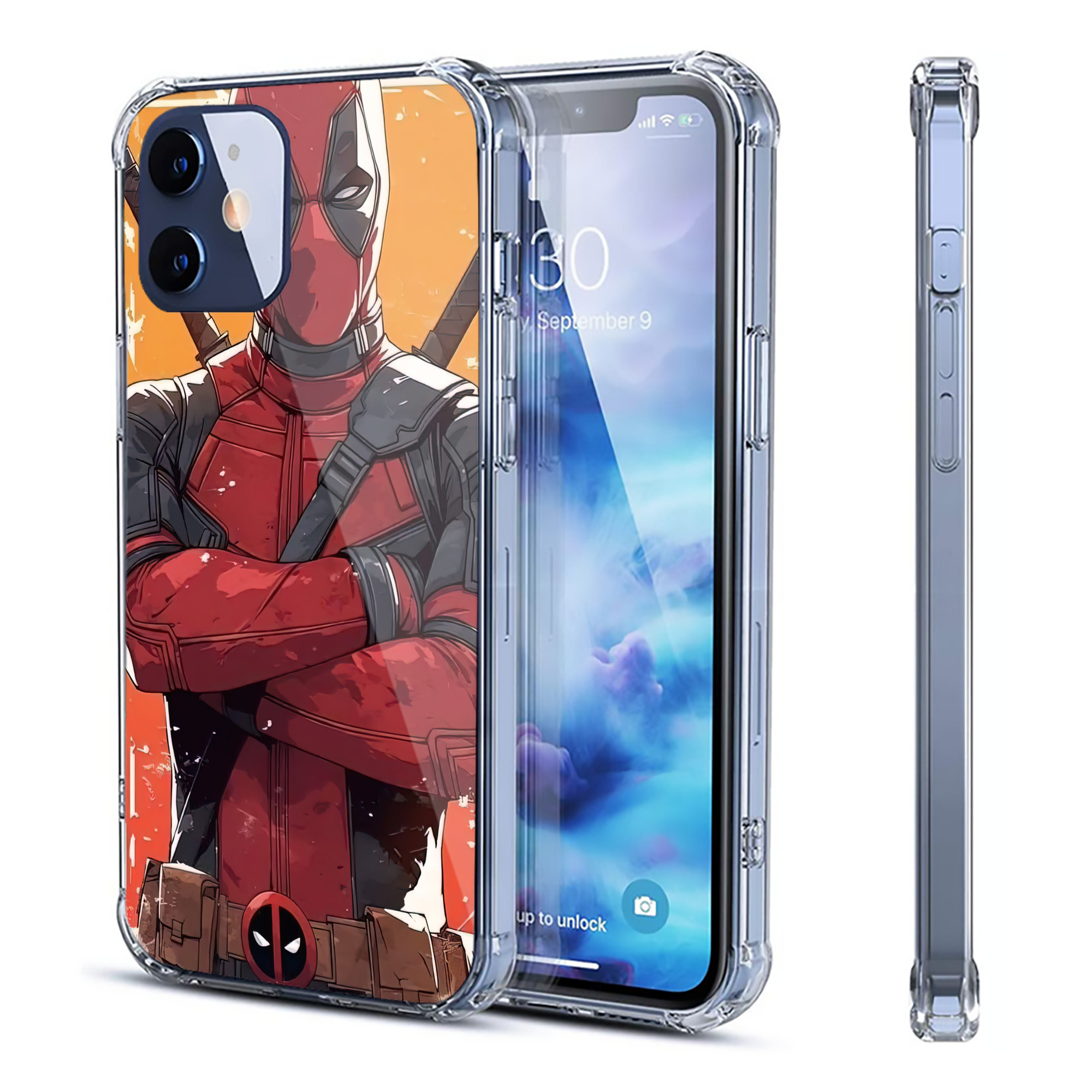 （画像用） Deadpool デッドプール 【iPhone 12シリーズ対応】透明スマホケース（クリアソフトケース）